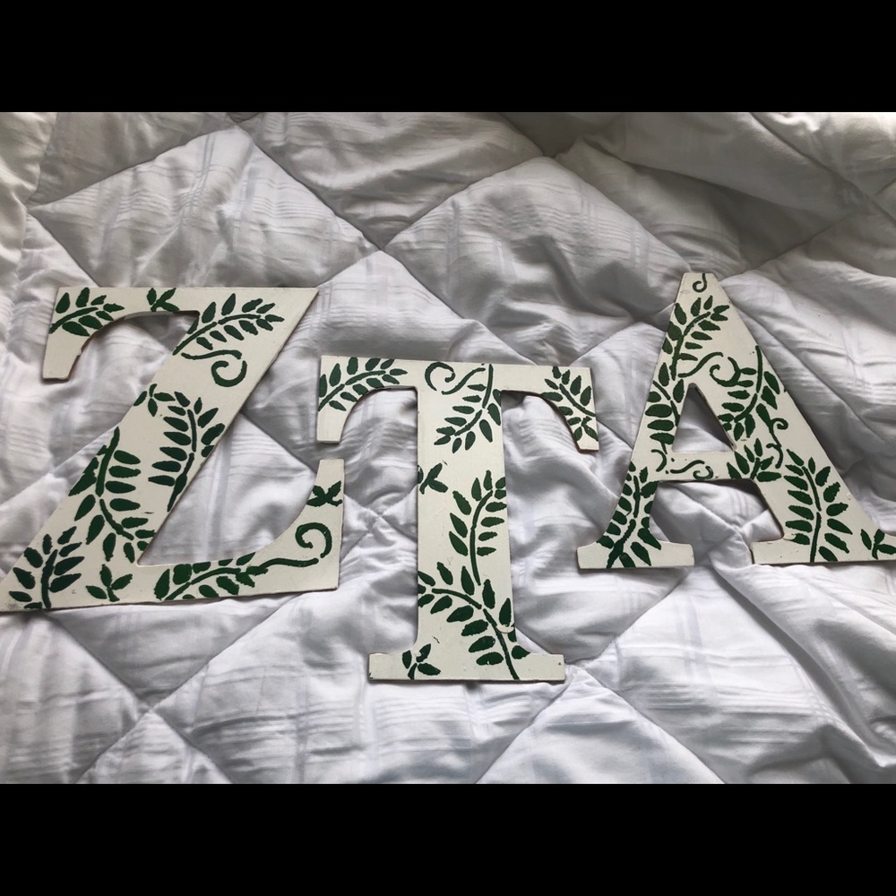 ZTA painted letters